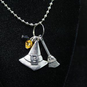 Witchy Necklace Crystal Witch Jewelry